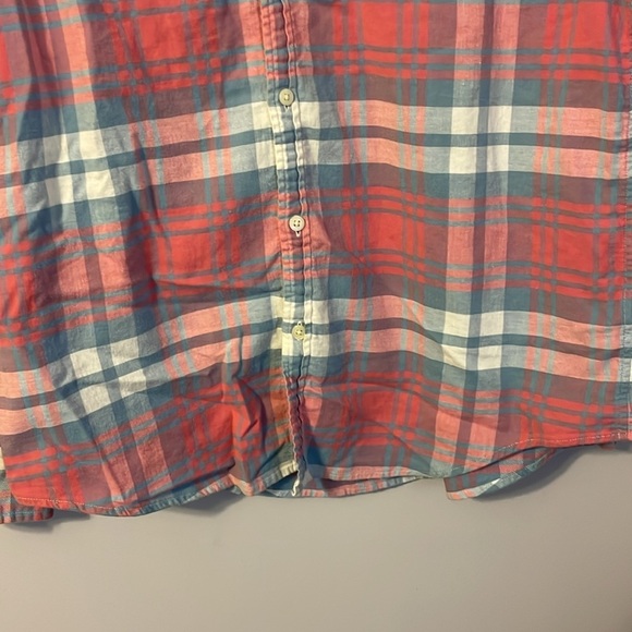 Vineyard Vines Slim Fit Tucker Shirt Plaid Linen Cotton Blend size L - Picture 3 of 16